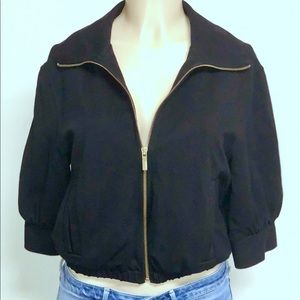 Express Design Studio Cropped Bomber Jacket